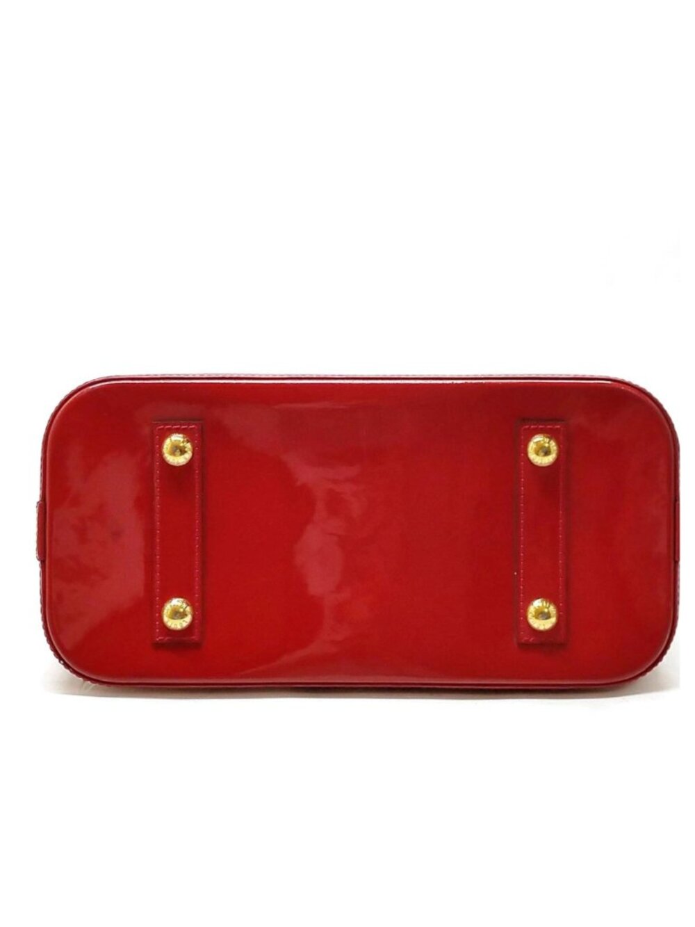 Authentic Louis Vuitton Alma GM Vernis Red Patent Leather Satchel Handbag LV - Picture 9 of 16
